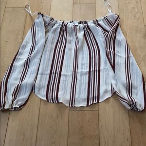 Off Shoulder Striped Top M